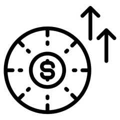 Hight cost icon in vector illustration