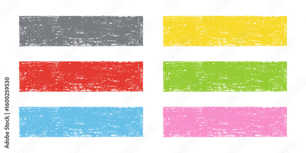 Wall mural set of abstract design elements hand-drawn rectangular shapes of different colors isolated on white 