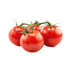 Close-up of three fresh, ripe tomatoes