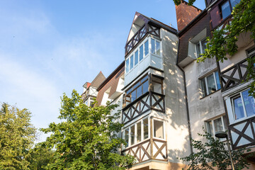  european house with blue sky
