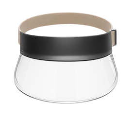 Plastic visor hat with adjustable strap and clear brim