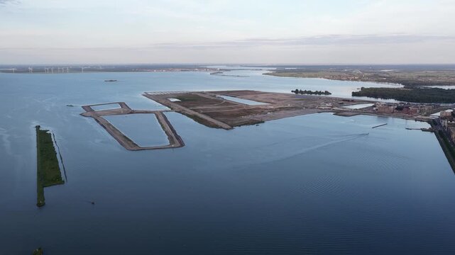 strandeiland, artificla island build at Ijburg, Amsterdam, The Netherlands. New housing, new urban living space.