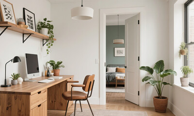 modern living room with table