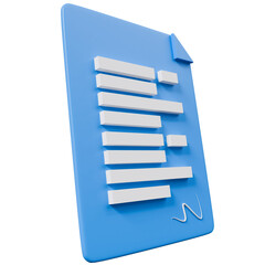 Contract agreement document in 3D cartoon style