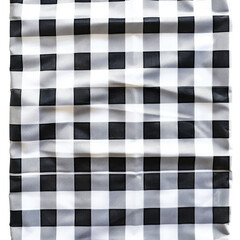 Fototapeta premium Wrinkled black and white checkered fabric