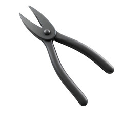 Obraz premium A close up studio shot of a pair of black pliers on a plain showing detail on transparent background
