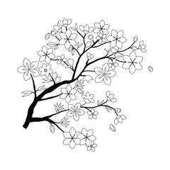 Japan sakura blossoms, cherry blossoms, a traditional Japanese embroidery 03