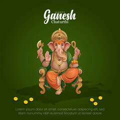 Lord Ganesha Idol for Ganesh Chaturthi Festival Celebration