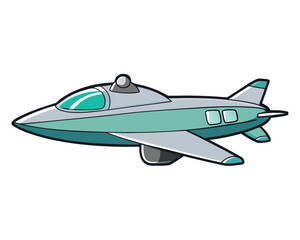 Fototapeta premium Futuristic Experimental Aircraft Vector Design with Clean Lines and Bold Colors