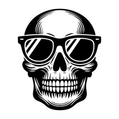 Fototapeta premium skull on sunglass 