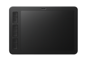 Compact drawing tablet with 8 customizable shortcut keys and USB-C connectivity