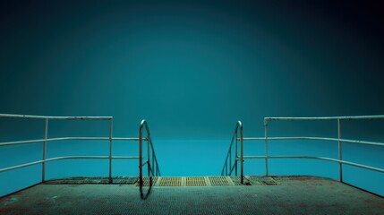 Rusty steps to a teal abyss