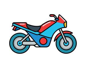 Line Art Motorcycle Illustration Two Wheeled Motorbike Design