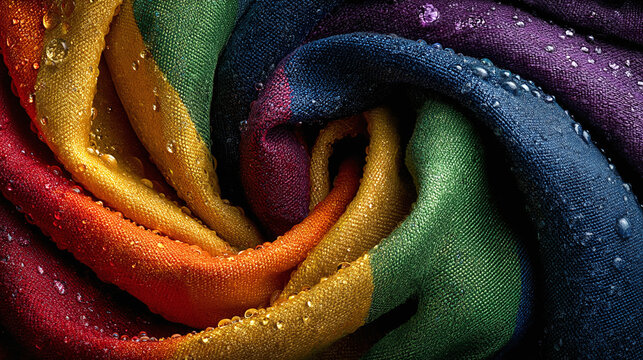 rainbow pride flag colors, close up photography.
