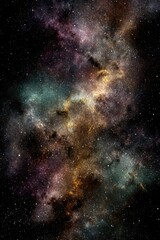 Fototapeta premium Colorful Deep Space Nebula With Stars