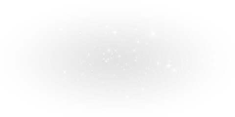 Png White Sparkling Glow with Twinkle and Light Flare on Transparent Background
