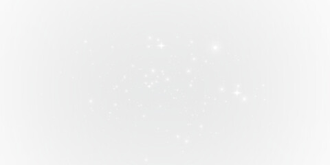 White Sparkling Star Glow on Transparent Background