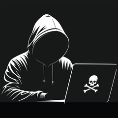 "Hacker Silhouette Illustration"