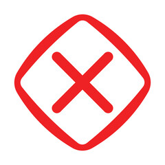 Obraz premium Red Cross mark icon