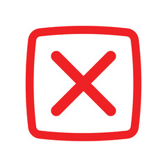 Obraz premium Red Cross mark icon