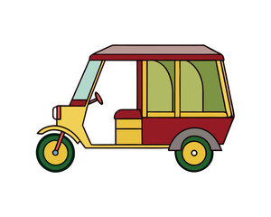 Fototapeta premium Minimalist Rickshaw Design