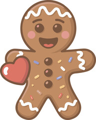 Obraz premium christmas gingerbread man