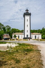 Lighthouse Phare de Grave, Pointe de Grave, Le Verdon-sur-Mer, Nouvelle-Aquitaine, Gironde Estuary, France