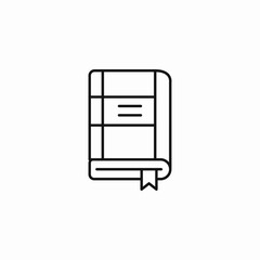 book bookmark reading icon sign vector