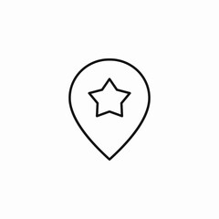 favorite location marker icon sign vector