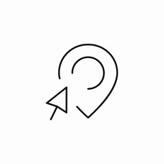 location select click icon sign vector