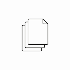 multiple blank documents icon sign vector