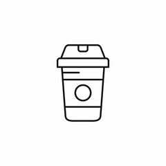 takeaway coffee cup icon sign vector