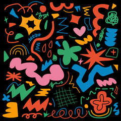 Abstract pattern. Color. Floral. Art. Drawing
