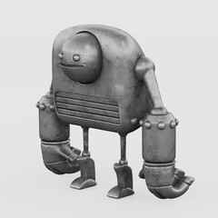 Vintage robot with a retro design aesthetic