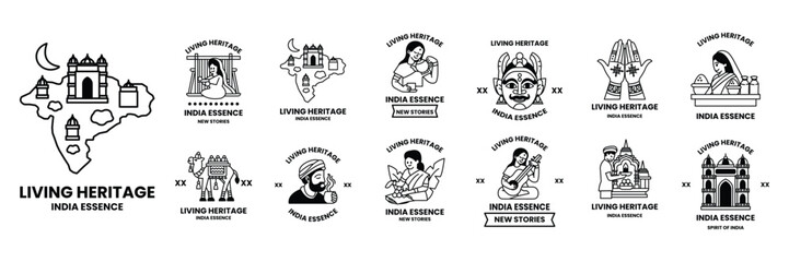 collection of symbols and icons that represent different cultures