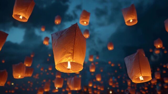 New Year festival, lanterns unfounded in Thailand