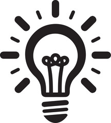 Black and White of  Lightbulb