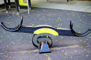 Street Playground Seesaw in City Park