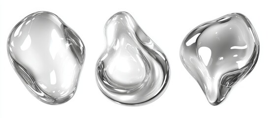 Set of 3d fluid liquid amorphous glasses