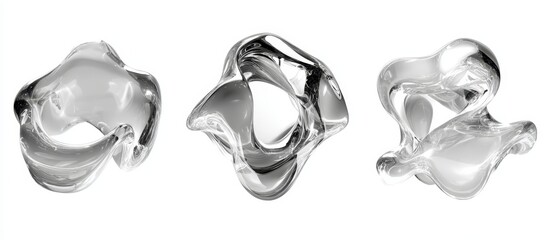 Set of 3d fluid liquid amorphous glasses