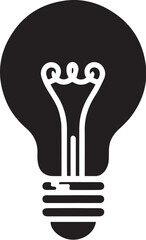 Black and White of  Lightbulb