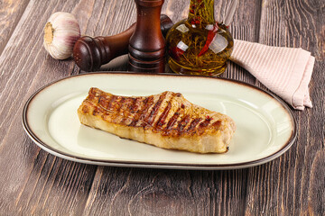 Tasty hot grilled pork loin