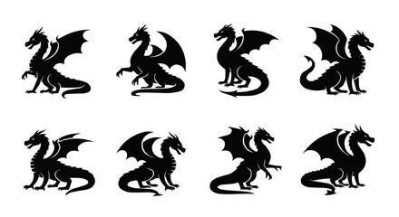Dragon Silhouette Set