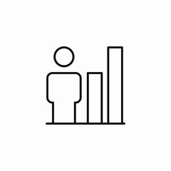 user data statistics icon sign vector