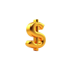 Golden dollar symbol dollar sign currency