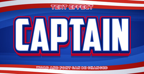 Captain editable text effect