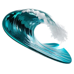 Blue Water Splash Isolated on White Background