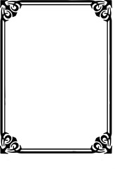 decorative frame with floral ornament,Elegant ornamental frame with decorative floral corners perfect for invitations and announcements