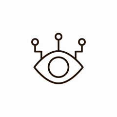 augmented reality eye icon sign vector