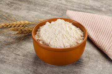 Wheat flour for cooking in the bowl